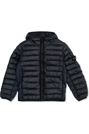 Stone Island Logo-patch hooded quilted jacket