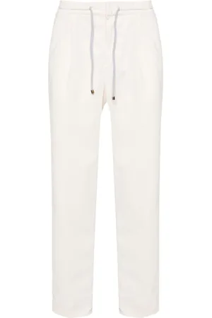 Brunello Cucinelli Drawstring-waist corduroy chinos