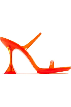 Amina Muaddi Brito 95mm translucent mules