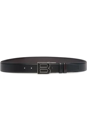 Bally Logo-buckle leather belt