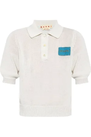 Marni Logo embroidered knit top