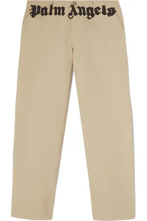 Palm Angels Logo-print cotton chinos