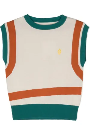 The Animals Observatory Contrast-trim knitted vest