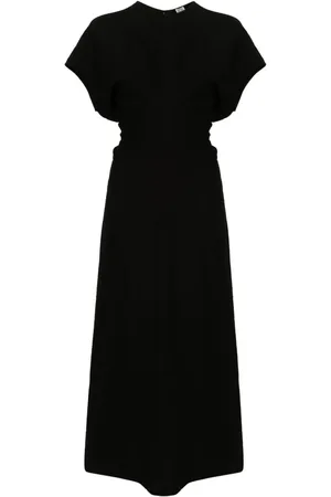 Totême Slouch-waist pliss?? midi dress