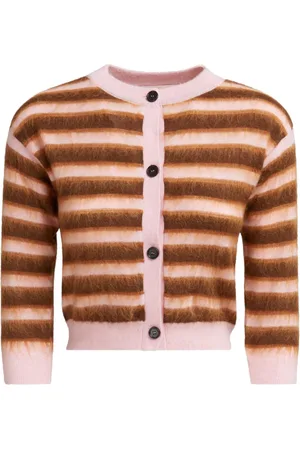 Marni Striped brushed wool cardigan
