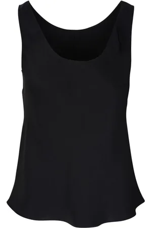 PETER COHEN Scoop-neck silk vest top