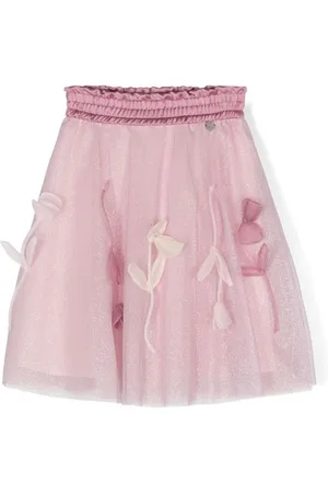 MONNALISA Floral-appliqu?? tulle tutu