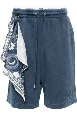 Musium Div. Scarf-detail cotton track shorts