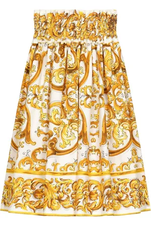 Dolce & Gabbana Majolica-print cotton skirt