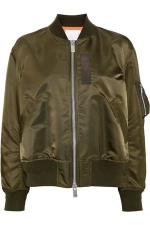 SACAI Satin-finish bomber jacket