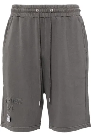 Musium Div. Logo-patch cotton track shorts