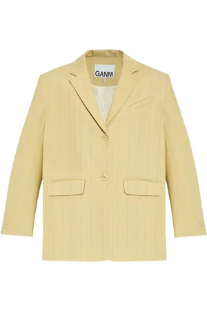 Ganni Striped boxy blazer