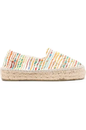MANEBI Striped flatform espadrilles