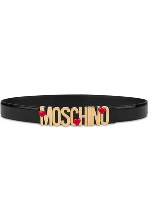 Moschino Logo-lettering leather belt