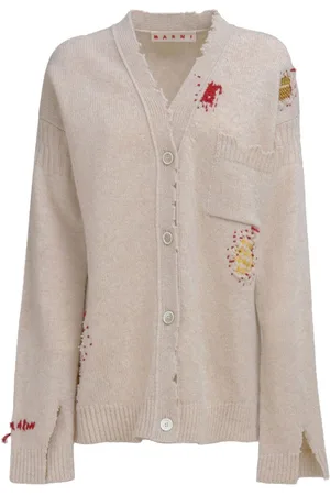 Marni Distressed virgin-wool cardigan