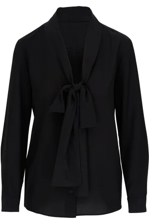 NILI LOTAN Angelique tie-neck silk blouse