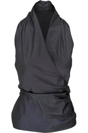 PETER COHEN Wrap-around silk top