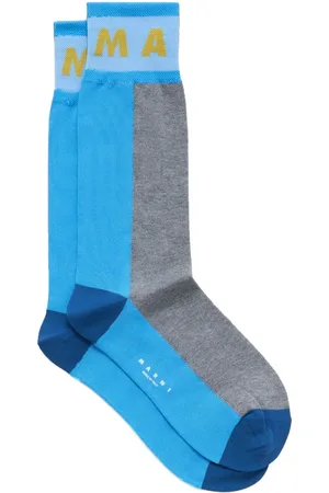 Marni Logo-intarsia colour-block socks