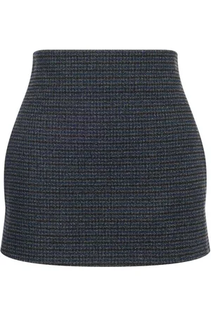 Serafini High-waist tweed mini skirt