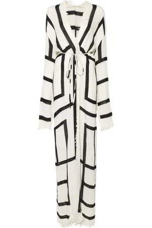 Totême Geometric-print wrap dress