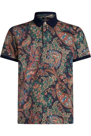 Etro Floral paisley print polo shirt