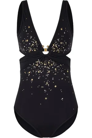 Paco rabanne Cut-out piercing-signature swimsuit