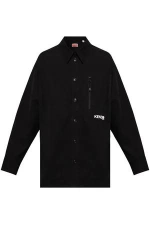 Kenzo Logo-print cotton shirt jacket