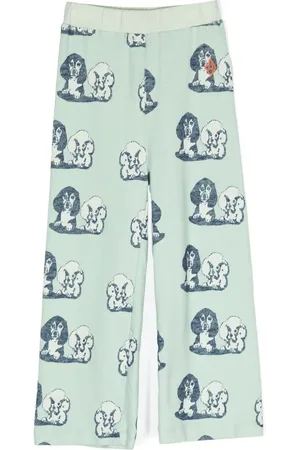 The Animals Observatory Dogs-print straight trousers