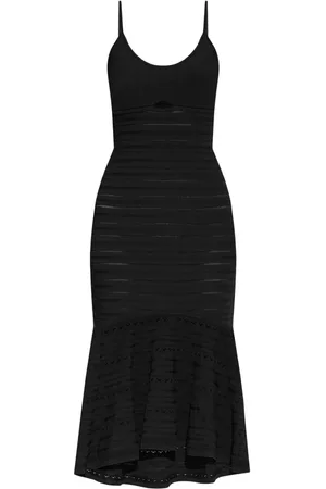 Victoria Beckham Cut-out pointelle-knit midi dress