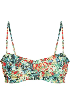 Ganni Ruffle-trim bandeau top