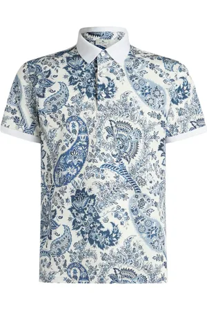 Etro Paisley-print cotton polo shirt