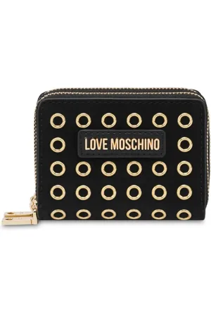 Moschino Logo-lettering eyelet-detail wallet