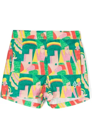 The Animals Observatory Pig geometric-print cotton shorts