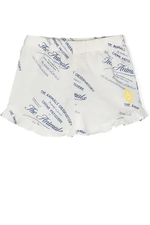 The Animals Observatory Dove logo-print cotton shorts