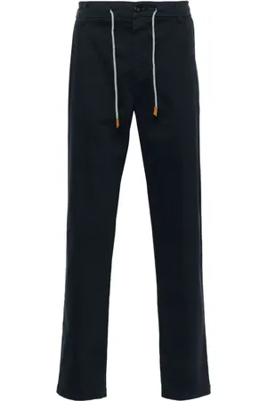 ELEVENTY Drawstring cotton-blend chinos