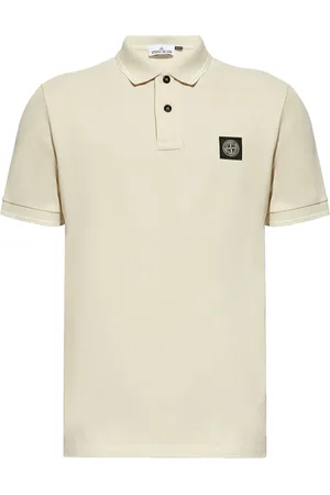 Stone Island Compass-appliqué piqué polo shirt