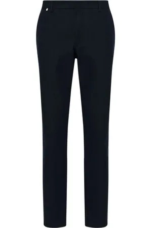 HUGO BOSS Tapered-leg cotton-blend trousers