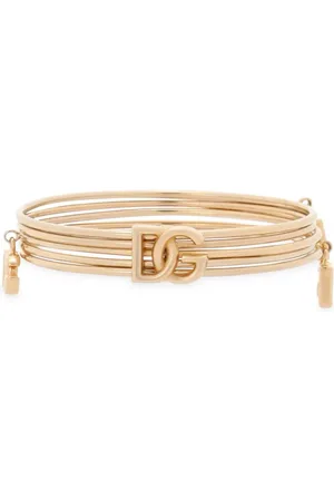 Dolce & Gabbana DG logo-charm multi-hoop bangle