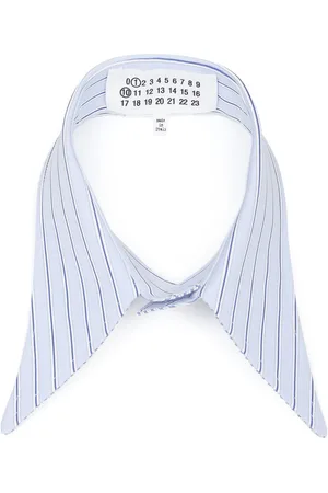 Maison Margiela Striped cotton shirt collar