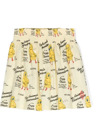 The Animals Observatory Printed flared mini skirt