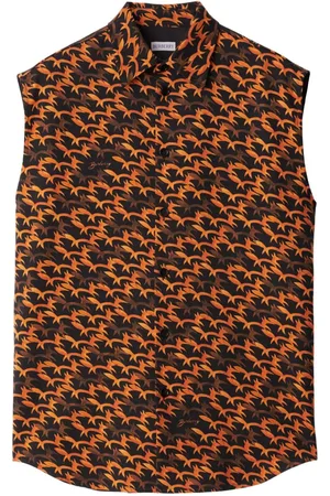 Burberry Abstract-print wool sleeveless shirt