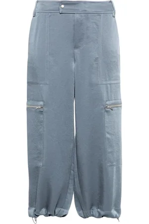 Vince Mid-rise satin cropped trousers