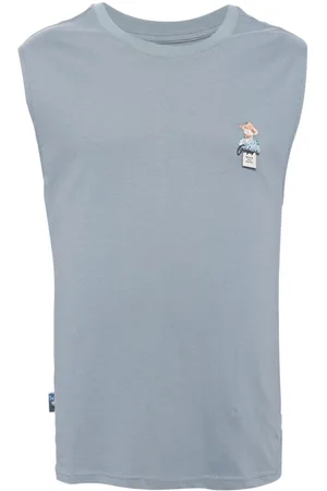Musium Div. Embroidered motif sleeveless t-shirt