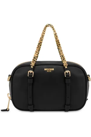 Moschino Logo-lettering leather tote bag