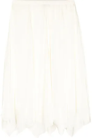 tout a coup Asymmetric-hem midi skirt
