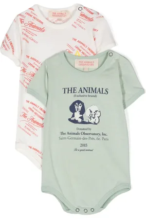 The Animals Observatory Chimpanzee organic cotton bodies (pack of two)