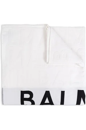 Balmain Logo-printed beach towel