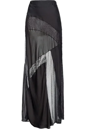 Pinko Panelled semi-sheer maxi skirt