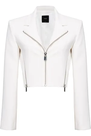 Pinko Crepe cropped biker jacket