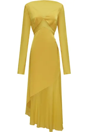 RACHEL GILBERT Venus satin-finish asymmetric dress